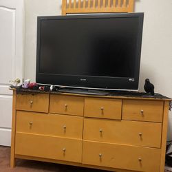 Dresser With Mirror And Night Stand
