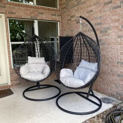 Set Of Two Swing Chairs With Cushions