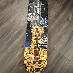 Signed 8.25 Skateboard Deck / Gripped - Greg Lutzka + Poster