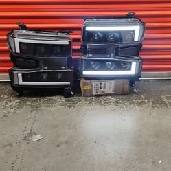 LED Light Projector Headlights Compatible with 19-21 Silverado 1500, 2022 Silverado 1500 LTD WT/Cust