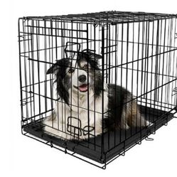 Vibrant Life Single-Door Folding Dog Crate Divider x-Large 42" black house pet gate corral 