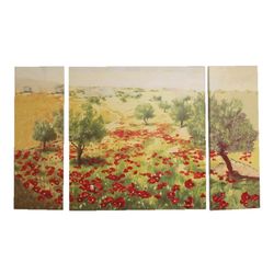 Fabrice de Villeneuve "Poppy Triptych Trio" Giclée