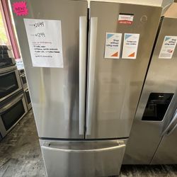 New Stainless Steel GE French Door Refrigerator 