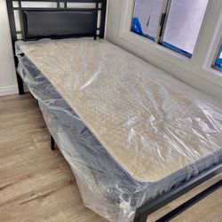Cama Twin Size Nueva En Caja Incluye Colchon