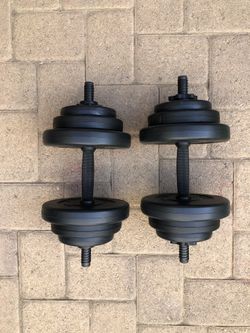 Gym Equipment 40lb Adjustable Dumbbell Set