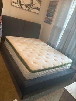 Queen bed frame & mattress - MUST GO!