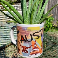 AUSTIN TEXAS * Well-Rooted Aloe plant in 4.5” Ceramic MUG