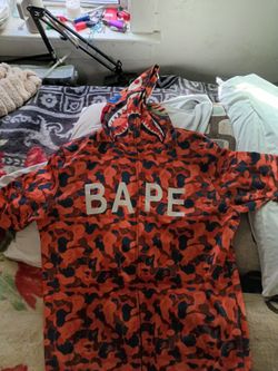 BAPE Shark Full-Zip Hoodie Red Camo
