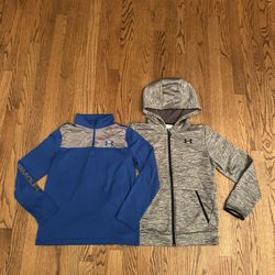 Youth Medium Under Armour Full Zip Jacket and 1/4 Zip Pullover