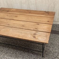 Vintage rustic industrial style coffee table 48x32x14