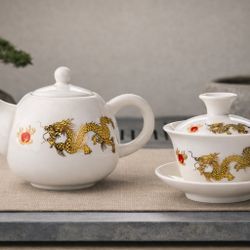  🐲🐉 Dragon Tea Set, Teapot +Teacup, Teaware Home Decor, Antique Vintage Collectible