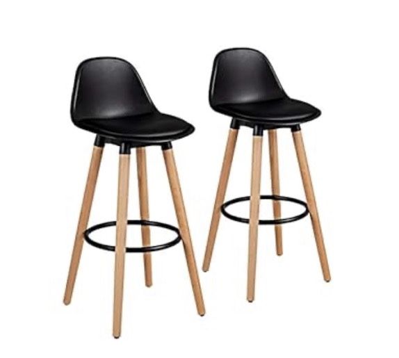 Black Modern Bar Stools (2) $95