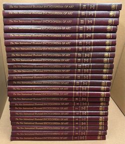 Vintage New International Illustrated Encyclopedia of Art 24 Volumes Hard Cover
