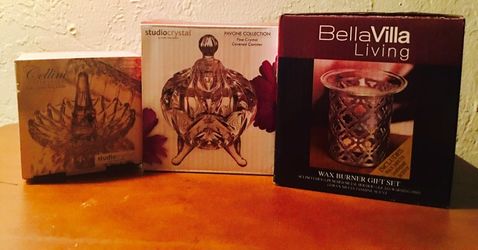 Ring holder/canister/candle holder w/ jasmine scent