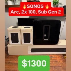 🔥 SONOS ARC 2X ERA 100 SUB GEN 2 🔥 $1300 🔥
