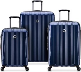 DELSEY PARIS Helium Aero Hardside Expandable Luggage with Spinner Wheels, Blue Cobalt, 3-Piece Set (21/24/28) Blue Cobalt 3-Piece Set (21/24/28)