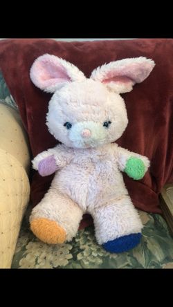Big Vintage Pink Bunny Plushie/Plush/Stuffed Animal, Kitsch/Kitschy, Nursery Decor 