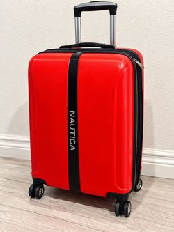 Nautica Red Hardshell Spinner Suitcase