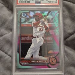 2022 Bowman Chrome Jordan Walker 031/125 PSA 9 Pink Refractor