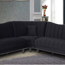 Three piece sectional sofa set