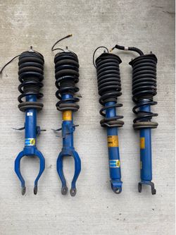 Genuine Nissan R35 GTR Bilstein Front & Rear Shocks / struts with H&R lowering springs