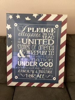 Pledge of Allegiance Canvas Poster