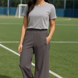 NWT adidas Women's Wide Leg Pant Grey Strata S