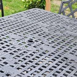 Aluminum Patio Set Table And 6 And/Outdoor Furniture/outdoor Dining Set/Cash Only 