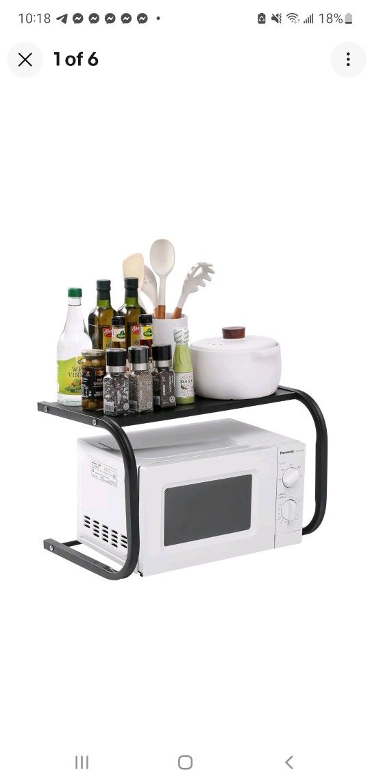 BRAND NEW..Microwave Stand for Countertop, 2-Tier Metal Microwave Shelf Organizer