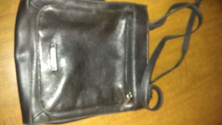 New,, blk LEATHER BAG