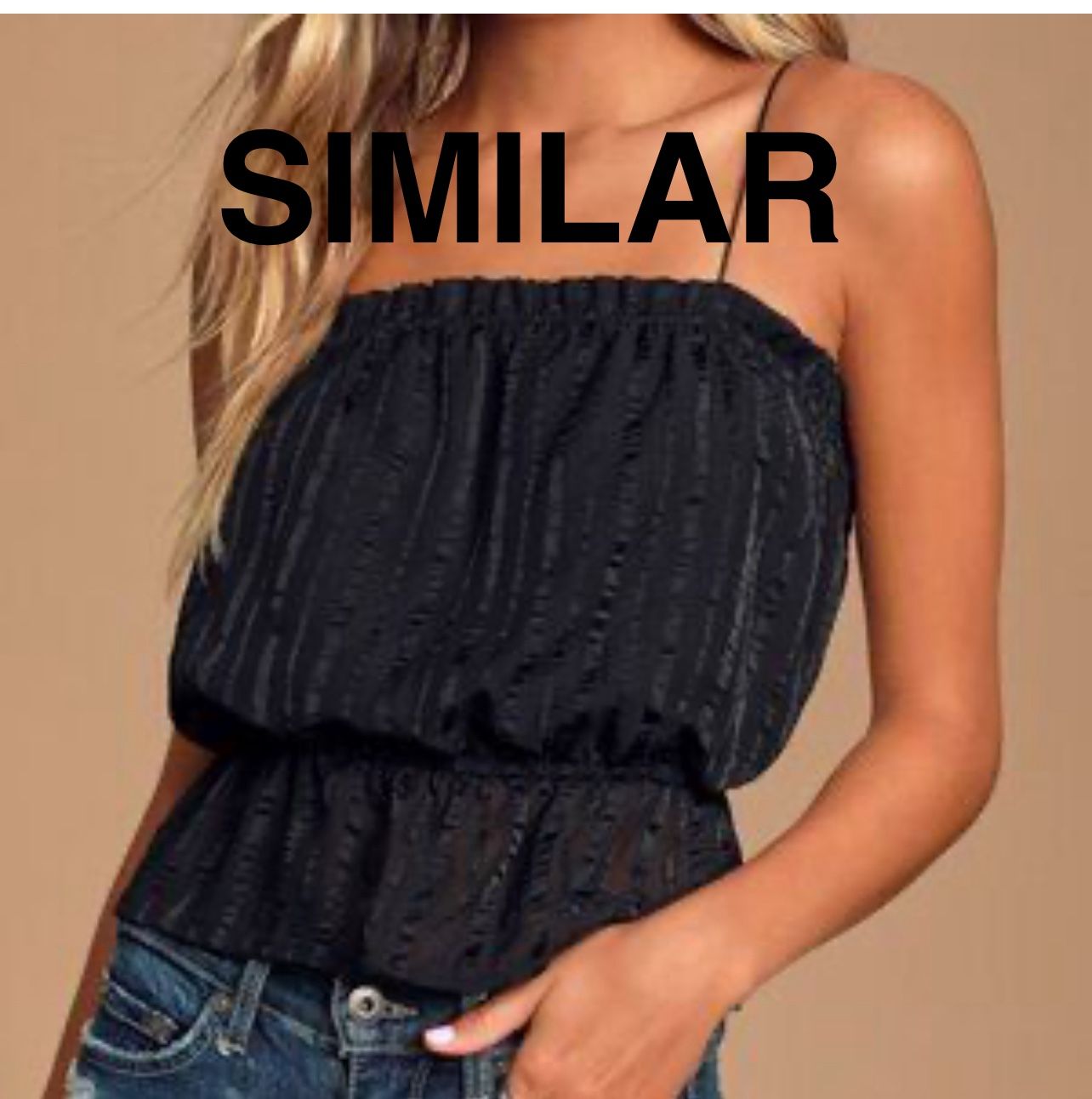 Brand New Ruffled Tank Top-crop. SMALL