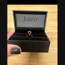 Wedding/Engagement Black Diamond Ring-FIRM PRICE