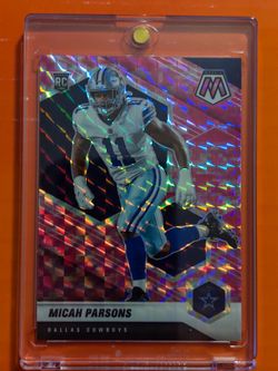 🏈 2021 Mosaic #362 Micah Parsons Cowboys Camo Pink Rookie Football Card 🏈