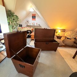 Rustic Arhaus •Storage Chests• Trunks• Coffee Table– $130  for Both | Delivery Available