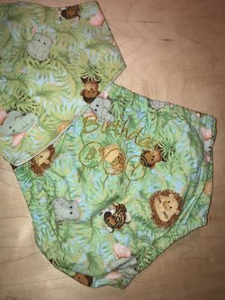 Birthday boy bibdana & diaper cover
