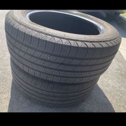2 Only - 205/55r16 Michelin Defender Tires Good 80% Treads!