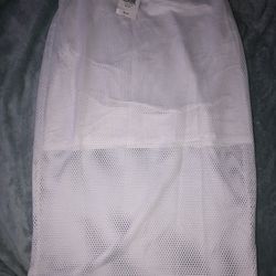 White Luella Mesh Pencil Skirt XS