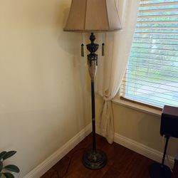 Original Bombay Company, Floor Lamp, Marble And Ornate, Heavy And Solid