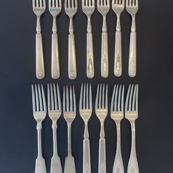 Art Noveau Vintage silver plated flat ware.