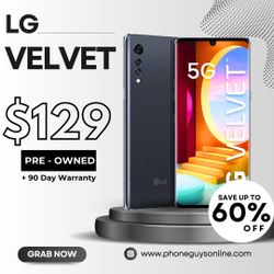 📱 LG Velvet 5G 128GB (Unlocked, Pre-Owned) – $129! Save 62% + 90-Day Warranty 🔥
