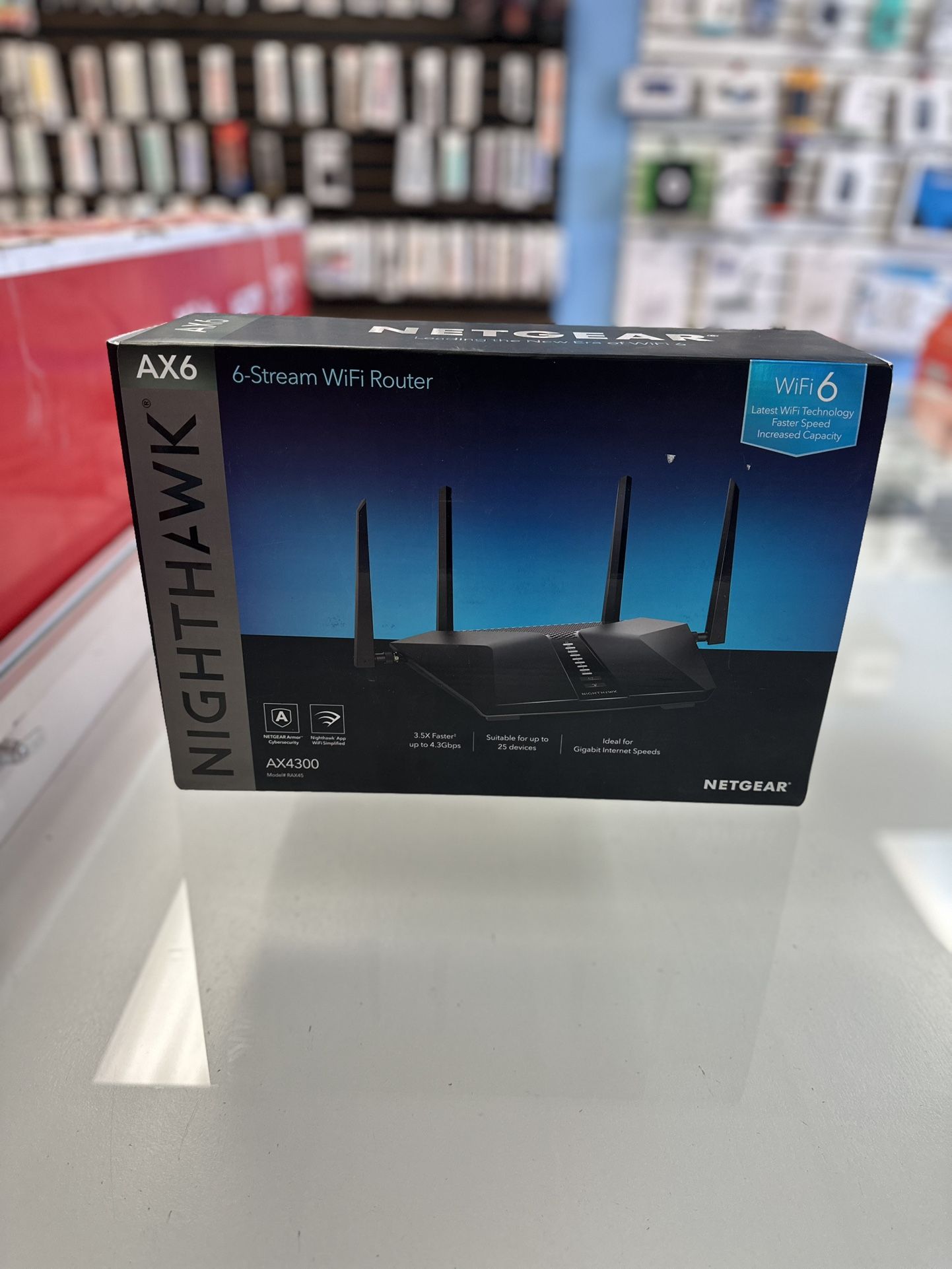 NETGEAR Nighthawk AX6 RAX45 Dual-Band Wi-Fi 6 Router