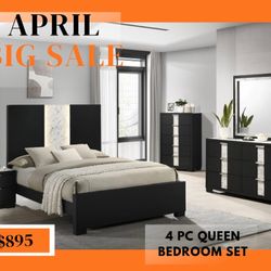 4 PC QUEEN BEDROOM SET 