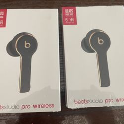 New Beats Earphones Studio Pro Wireless Bluetooth Black/Golden