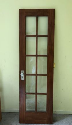Glass door 🚪 with knob 24” wide x 80” long
