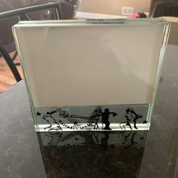 Baseball Theme Solid Glass Picture Frame