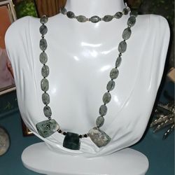 Ocean Jasper,  Rutilated Quartz, 925ss 3Pc. Set 