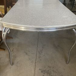 Retro Formica Kitchen Diner Style Table with Leaf