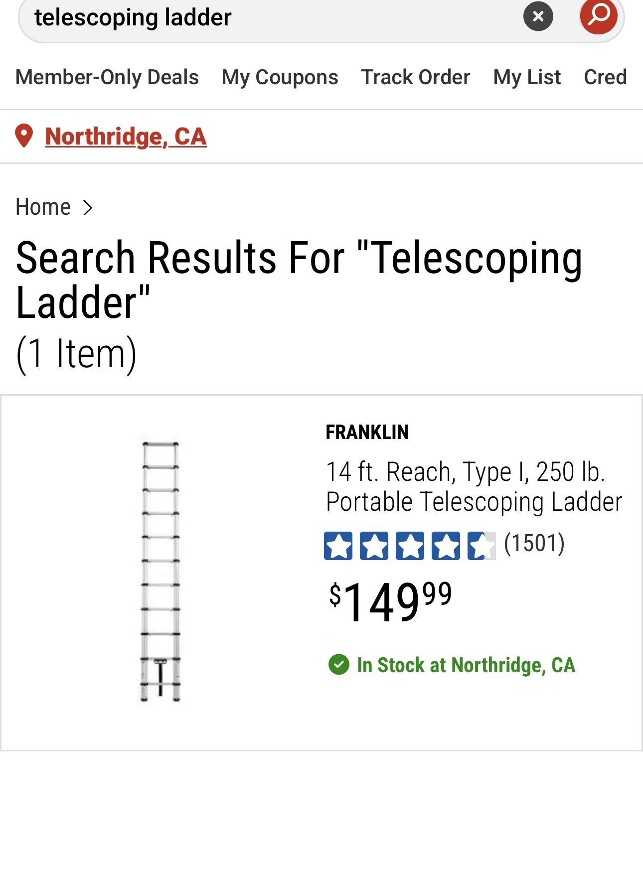 14 Foot Telescope Ladder Brand New In The Box