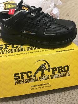 Slip resistant work boots