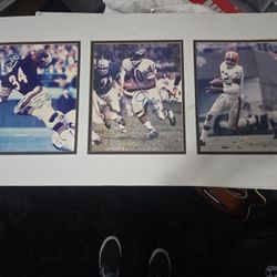 Jim Brown, Walter Payton, Gale Sayers all signed photographs